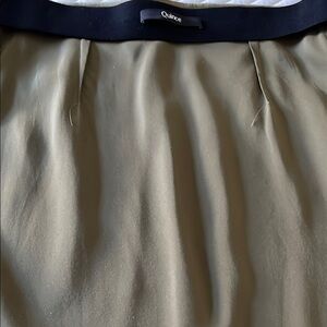 Quince Olive 100% washable silk skirt